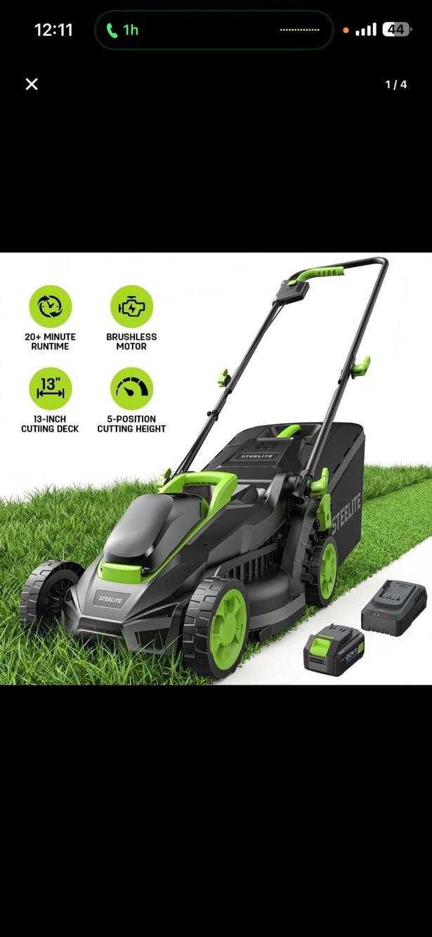 Steelite DG500 Cordless Lawn Mower 13-Inch 21V Electric